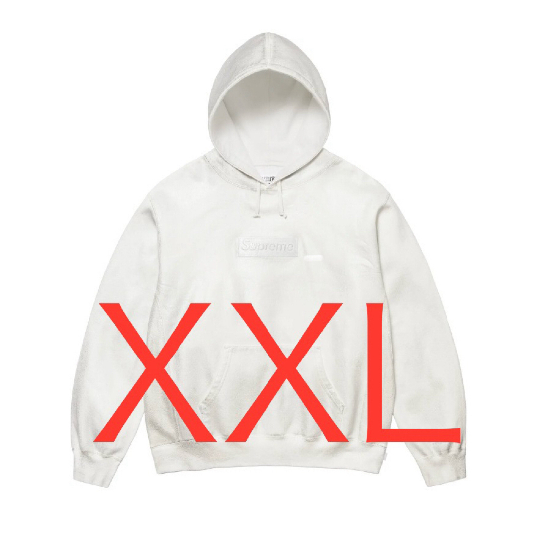 Supreme(シュプリーム)のSupreme MM6 Margiela Box Logo White XXL メンズのトップス(パーカー)の商品写真