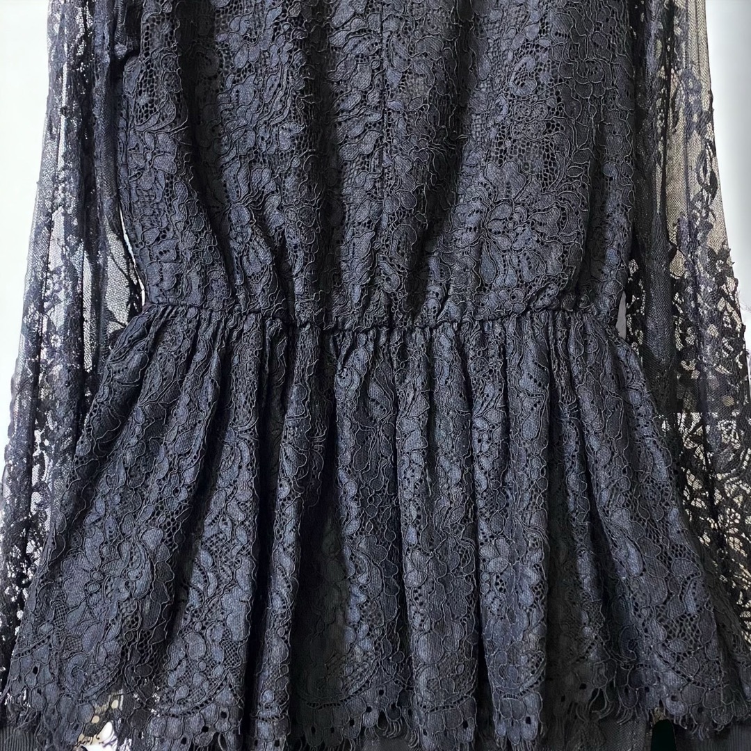 Ameri VINTAGE(アメリヴィンテージ)の【AMERI】  LACE LAYERED DRESS  ペチコート付 レディースのワンピース(ロングワンピース/マキシワンピース)の商品写真