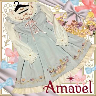 Amavel - アマベル/ラプンツェル刺繍ブラウス+ワンピース/ロリィタ/ディズニー/プリンセス