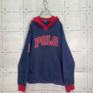 POLO RALPH LAUREN - 【レア】90s POLO by RALPH LAUREN パーカー ネイビー