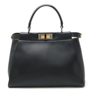 フェンディ(FENDI)のフェンディ ピーカブー ハンドバッグ レザー ブラック 黒 （12410517）(ハンドバッグ)