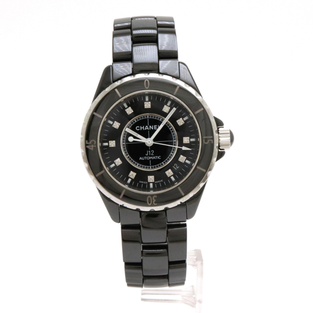 CHANEL(シャネル)のシャネル J12 ブラック 12Pダイヤ セラミック SS （12410028） メンズの時計(腕時計(アナログ))の商品写真