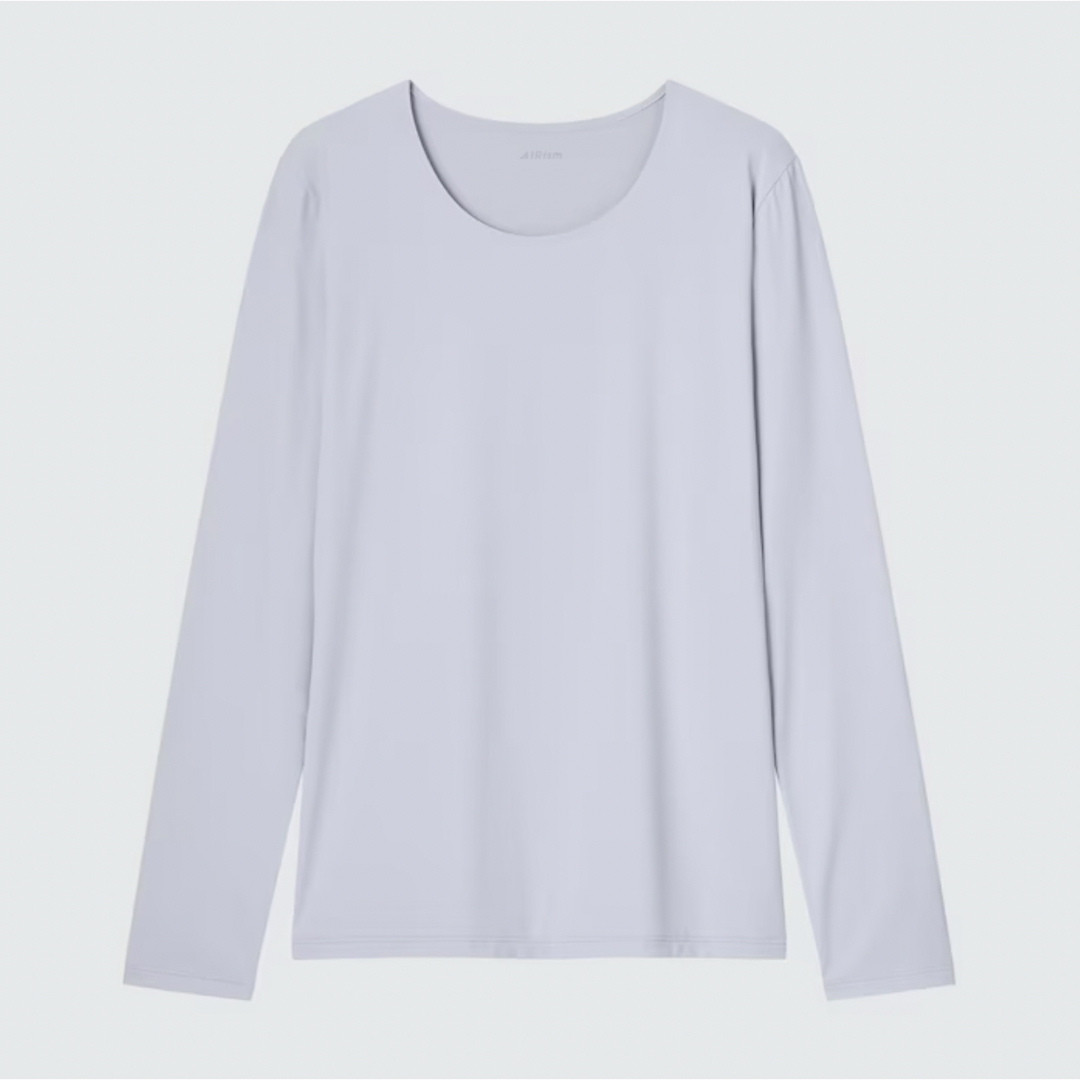 UNIQLO(ユニクロ)の２枚　エアリズム　UVカット クルーネックT 長袖　灰色 グレー M　ユニクロ レディースのトップス(Tシャツ(長袖/七分))の商品写真