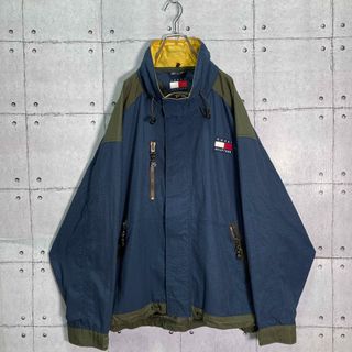 トミーヒルフィガー(TOMMY HILFIGER)の【入手困難】90s トミーヒルフィガー ナイロンジャケット 刺繍 希少カラー(ナイロンジャケット)