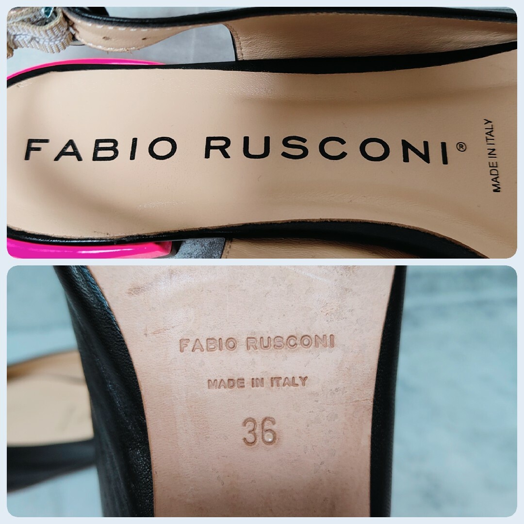 FABIO RUSCONI(ファビオルスコーニ)のFABIO RUSCONI ポインテッドトウカラーヒールバックバンド 36 レディースの靴/シューズ(ハイヒール/パンプス)の商品写真