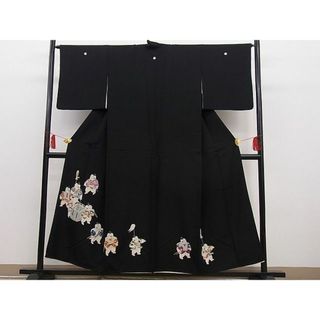 平和屋野田店■豪華黒留袖　唐子遊び　金彩　逸品　n-yc6578(着物)