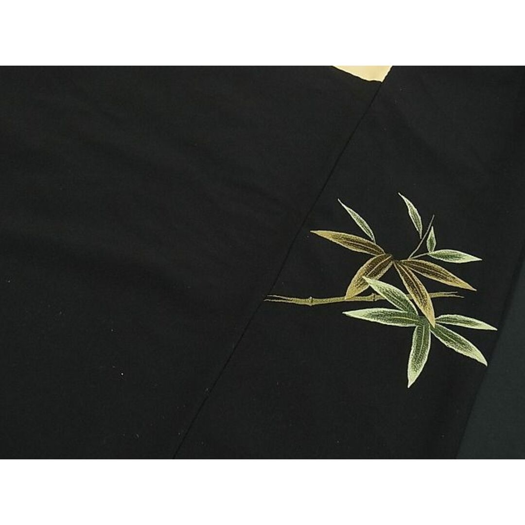 平和屋野田店□豪華黒留袖 総刺繍 伊勢海老に笹の葉 金糸 逸品 n 平和屋野田店□豪華黒留袖 総刺繍 伊勢海老に笹の葉 金糸 逸品 n