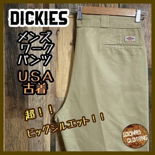 ディッキーズ(Dickies)のディッキーズ メンズ ワーク パンツ ロゴ ビッグシルエット USA古着 90s(ワークパンツ/カーゴパンツ)