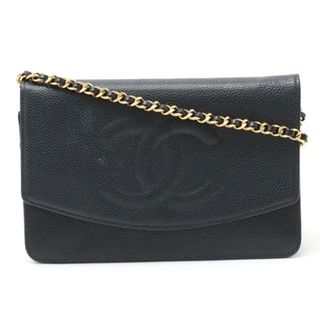 シャネル(CHANEL)のシャネル キャビアスキン ココマーク チェーンウォレット （12380654）(財布)