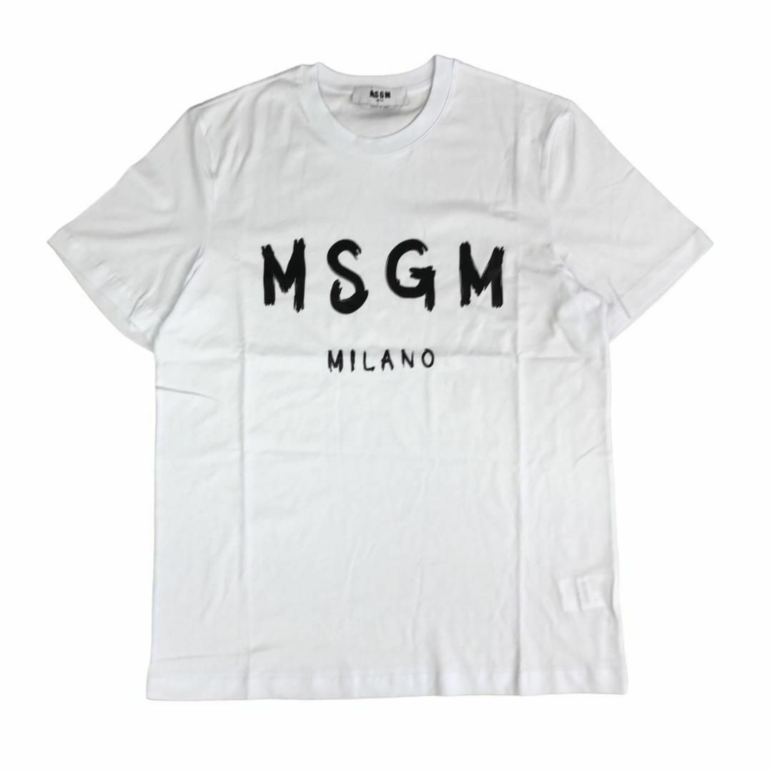 MSGM(エムエスジイエム)のMSGM ロゴ コットン Tシャツ 男女兼用 ユニセックス L メンズのトップス(Tシャツ/カットソー(半袖/袖なし))の商品写真