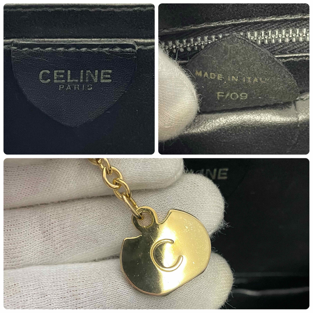 celine(セリーヌ)の【美品】セリーヌ　ショルダーバッグ　トリオンフ 金具　オールレザー　黒 レディースのバッグ(ショルダーバッグ)の商品写真