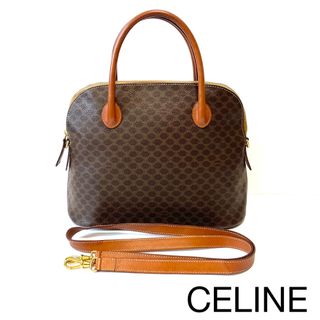 セリーヌ(celine)の【美品】セリーヌ　2way マカダム　レザー　ハンドバッグ　ショルダーバッグ(ハンドバッグ)