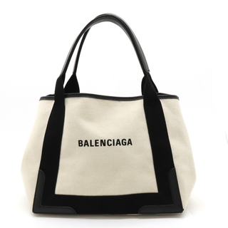 Balenciaga - バレンシアガ ネイビーカバ S ロゴ トートバッグ （22401204）