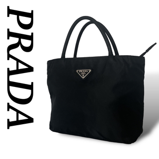 プラダ(PRADA)のPRADA  プラダ　ハンドバッグ　手提げ　三角ロゴ　ブラック　テスートナイロン(ハンドバッグ)