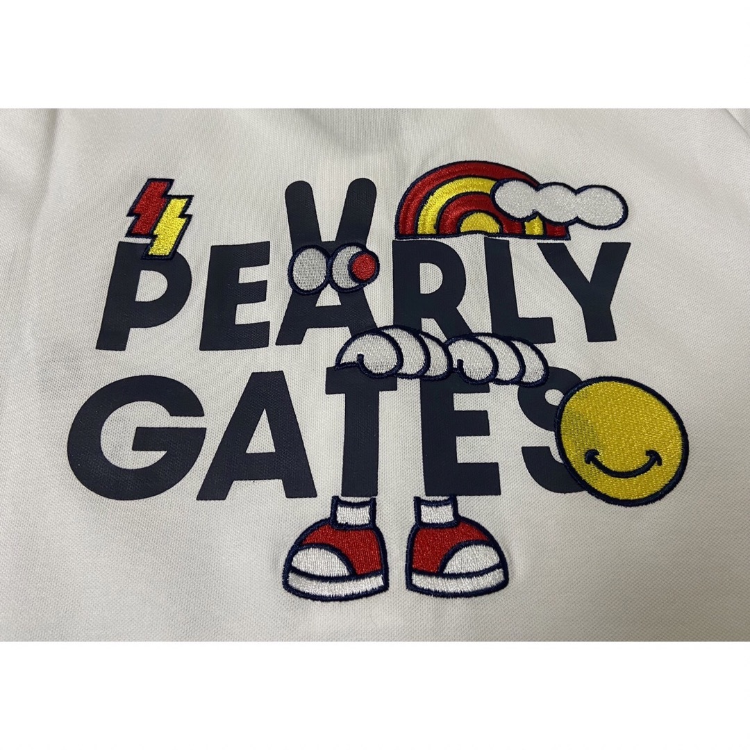 PEARLY GATES(パーリーゲイツ)の新品 正規品 パーリーゲイツ どうしちゃったPG 半袖 ポロシャツ サイズ5 L スポーツ/アウトドアのゴルフ(ウエア)の商品写真