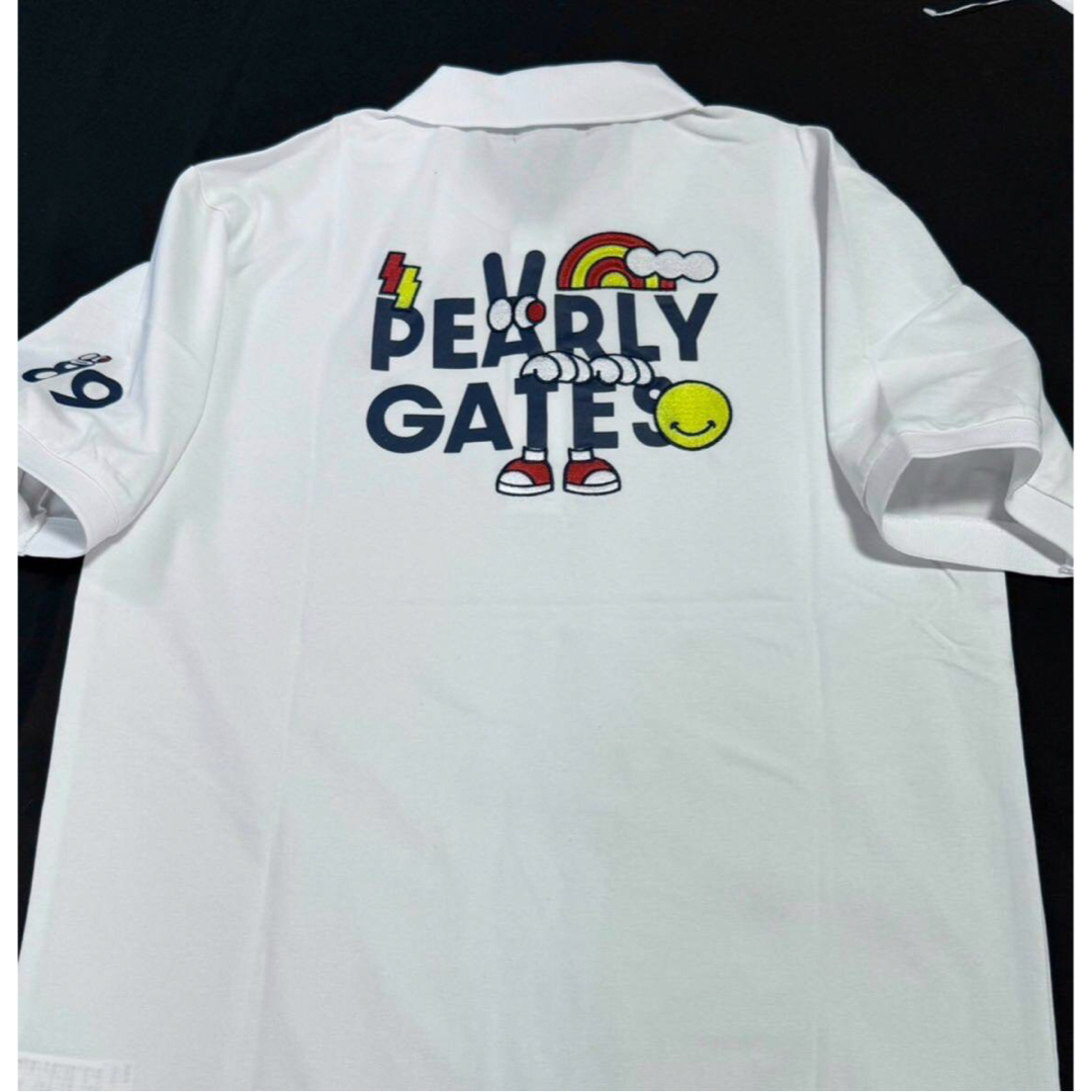 PEARLY GATES(パーリーゲイツ)の新品 正規品 パーリーゲイツ どうしちゃったPG 半袖 ポロシャツ サイズ5 L スポーツ/アウトドアのゴルフ(ウエア)の商品写真
