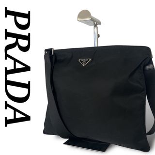 プラダ(PRADA)のプラダ　ショルダーバッグ　クロスボディ　三角ロゴ　男女兼用　ブラック　ナイロン(ショルダーバッグ)