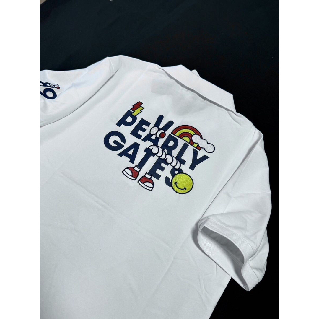 PEARLY GATES(パーリーゲイツ)の新品 正規品 パーリーゲイツ どうしちゃった 半袖 ポロシャツ サイズ7 XXL スポーツ/アウトドアのゴルフ(ウエア)の商品写真