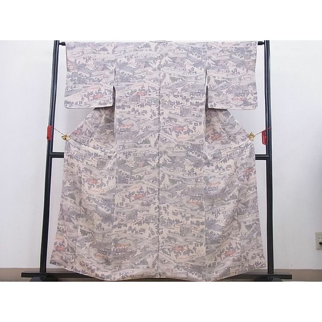 平和屋野田店 上質な小紋 人物吉祥文 鬼しぼ縮緬 逸品 平和屋野田店 上質な小紋 人物吉祥文 鬼しぼ縮緬 逸品