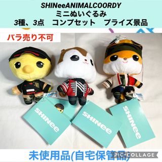 シャイニー(SHINee)のSHINee ANIMALCOORDY ミニぬいぐるみ　 3種　3点　コンプ(アイドルグッズ)