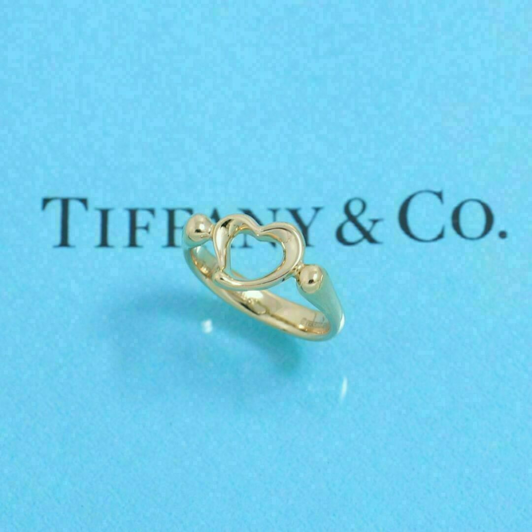 Tiffany & Co.(ティファニー)のティファニー　TIFFANY　K18PG　7号　オープンハートリング　高級 レディースのアクセサリー(リング(指輪))の商品写真