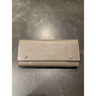 セリーヌ(celine)のCELINE 長財布 ラージフラップマルチファンクション グレージュ(財布)