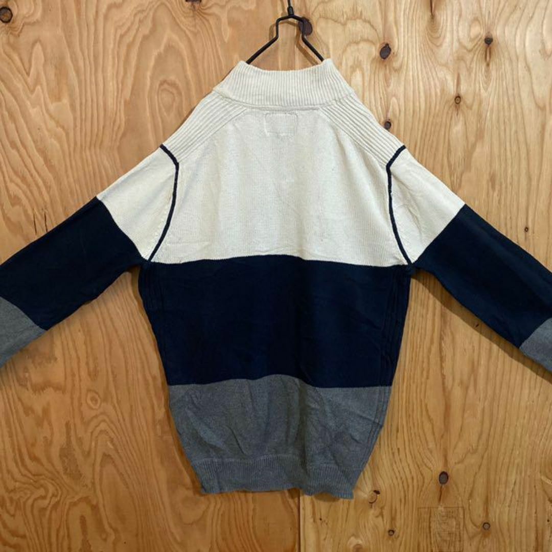 NAUTICA(ノーティカ)のノーティカ ハーフジップ ニット セーター USA古着 90s 冬服 ロゴ 白 メンズのトップス(ニット/セーター)の商品写真