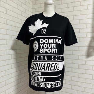 ディースクエアード(DSQUARED2)のDSQUARED2 ディースクエアード L ロゴ プリント Tシャツ ブラック(Tシャツ/カットソー(半袖/袖なし))