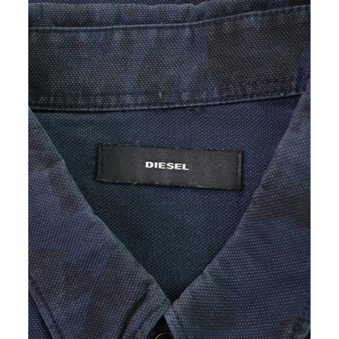 DIESEL(ディーゼル)のDIESEL ディーゼル カジュアルシャツ XL 紺系x黒(総柄) 【古着】【中古】 メンズのトップス(シャツ)の商品写真