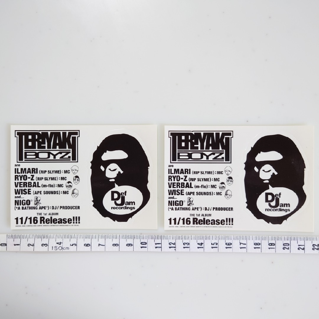 A BATHING APE(アベイシングエイプ)のアベイシングエイプ TERIYAKIBOYZ 2枚セット ステッカー 非売品 メンズのファッション小物(その他)の商品写真