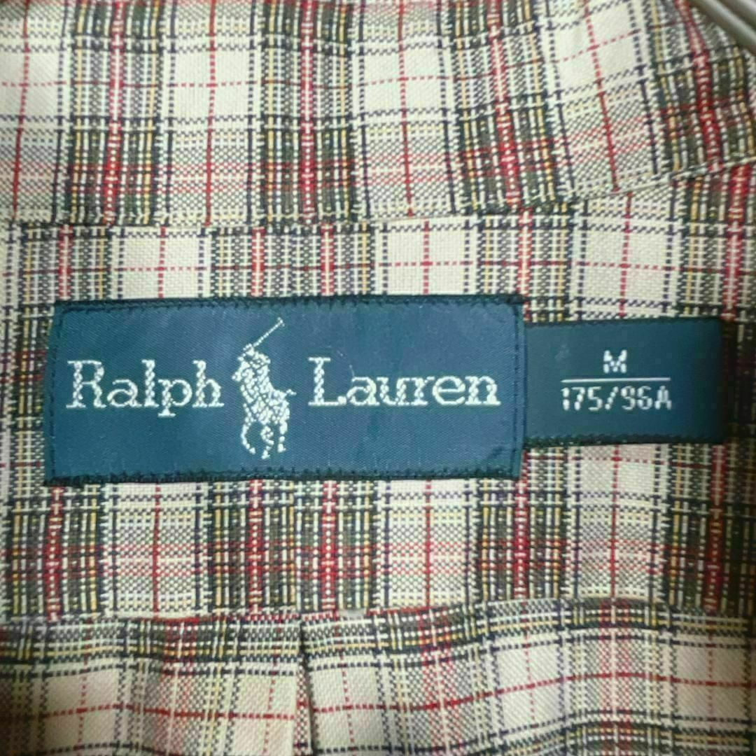 Ralph Lauren(ラルフローレン)の80U ラルフローレン BD長袖シャツ ポニー刺繍 チェック メンズ古着 メンズのトップス(シャツ)の商品写真