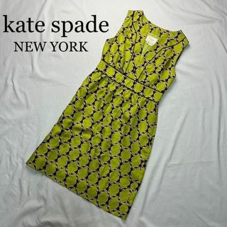 kate spade new york - kate spade NEW YORK ワンピース ノースリーブ 2ひざ丈