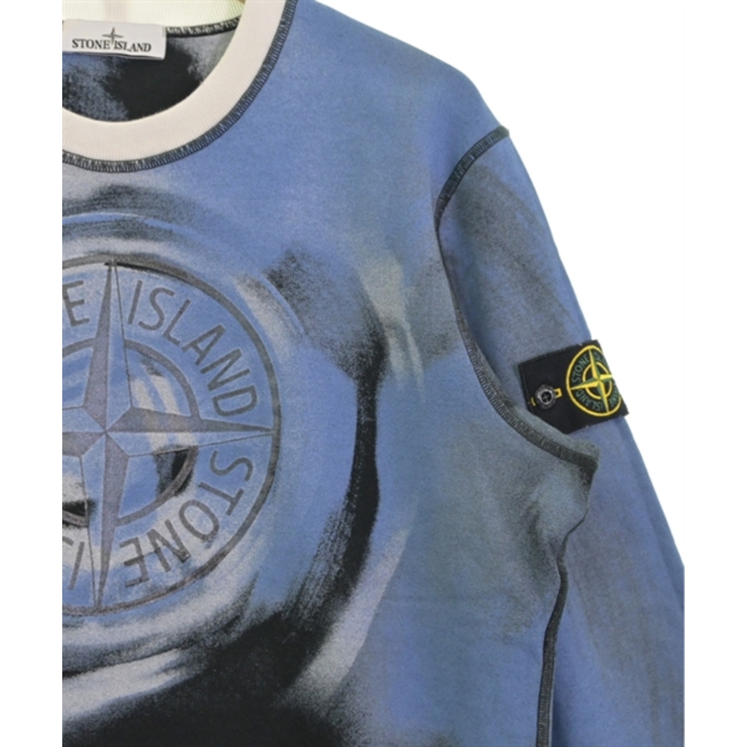 STONE ISLAND(ストーンアイランド)のSTONE ISLAND ストーンアイランド スウェット M 水色xグレーx黒 【古着】【中古】 メンズのトップス(スウェット)の商品写真