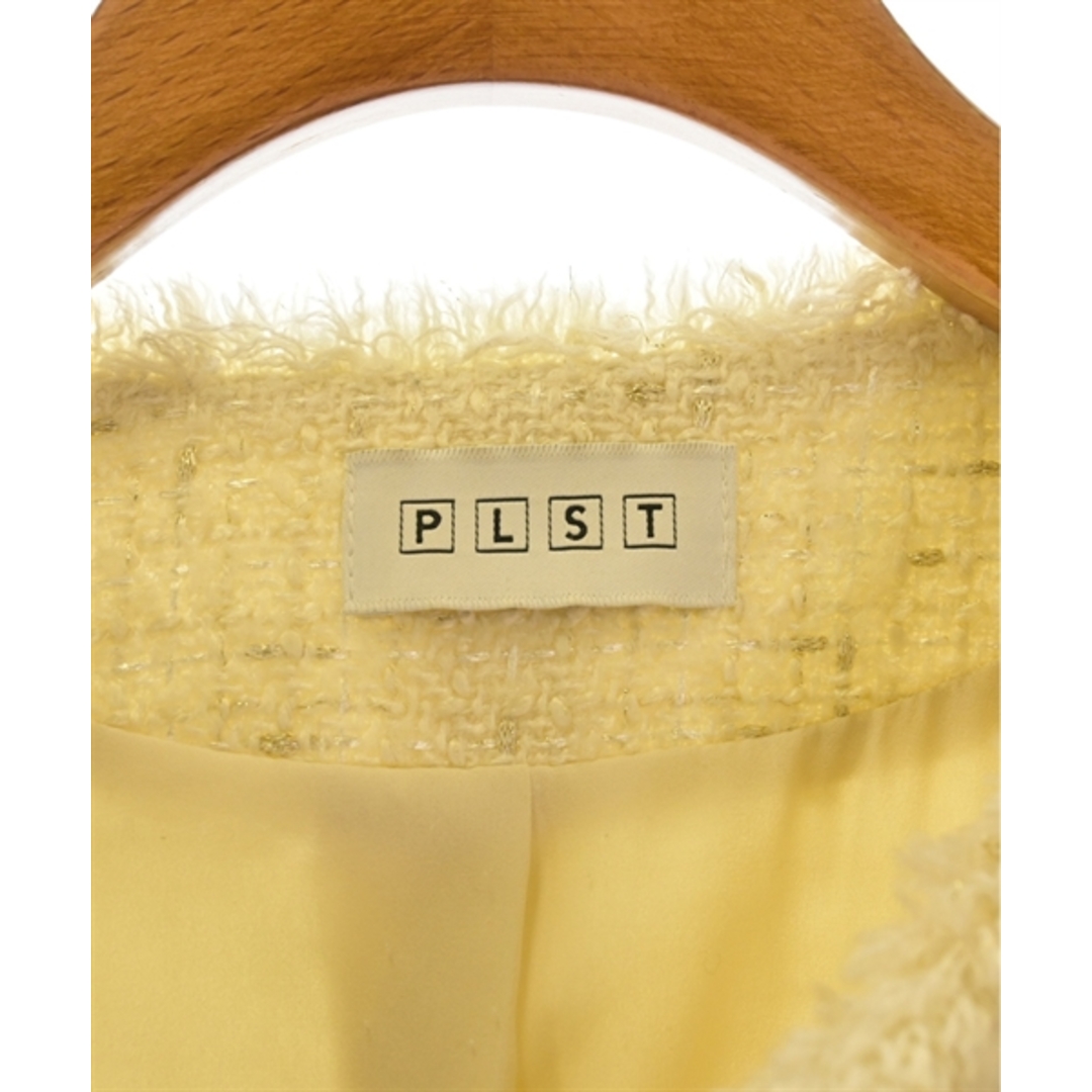 PLST(プラステ)のPLST プラステ ノーカラージャケット M アイボリー 【古着】【中古】 レディースのジャケット/アウター(ノーカラージャケット)の商品写真