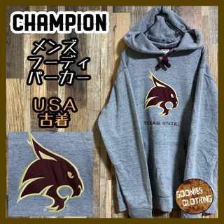 チャンピオン(Champion)のチャンピオン メンズ フーディ パーカー テキサス チームロゴ M USA古着(パーカー)