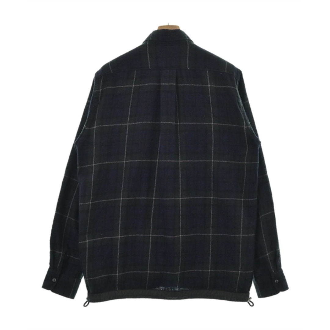 sacai(サカイ)のsacai サカイ カジュアルシャツ 4(XL位) 紺x緑xグレー(チェック) 【古着】【中古】 メンズのトップス(シャツ)の商品写真