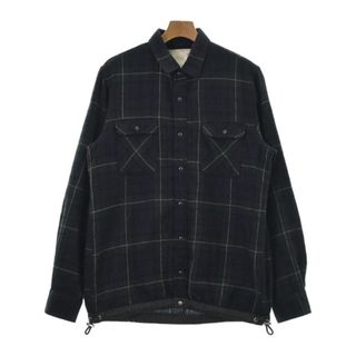 sacai サカイ カジュアルシャツ 4(XL位) 紺x緑xグレー(チェック) 【古着】【中古】