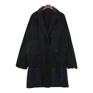 サカイ(sacai)のsacai サカイ チェスターコート 3(L位) 黒 【古着】【中古】(チェスターコート)