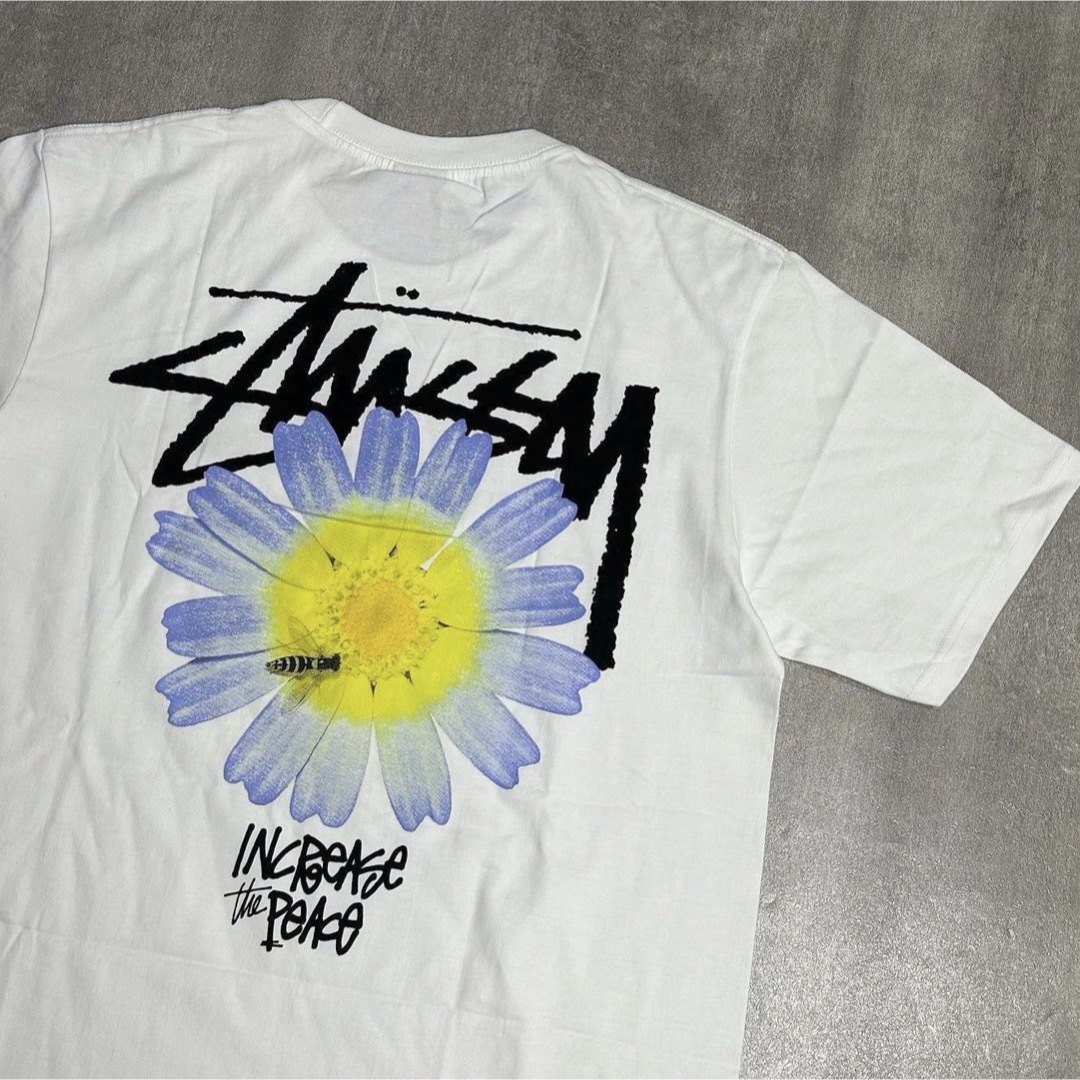 STUSSY(ステューシー)のstussy メンズ レディース 白 半袖 Tシャツ ITP FLOWER L メンズのトップス(Tシャツ/カットソー(半袖/袖なし))の商品写真