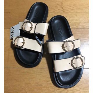 ザラ(ZARA)のZARA ダブルベルト　サンダル　36 新品　完売(サンダル)