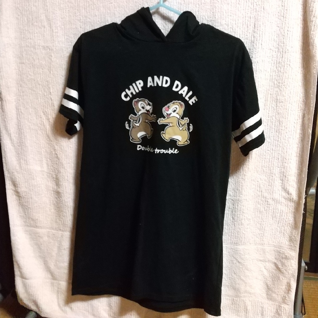 チップ&デール(チップアンドデール)のチップとデール  ロング丈 Tシャツ   140㎝ キッズ/ベビー/マタニティのキッズ服女の子用(90cm~)(Tシャツ/カットソー)の商品写真