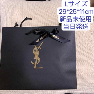 イヴサンローラン(Yves Saint Laurent)のYSL イヴサンローラン ショッパー  ショップ袋 大サイズ リボン付き BK(ショップ袋)