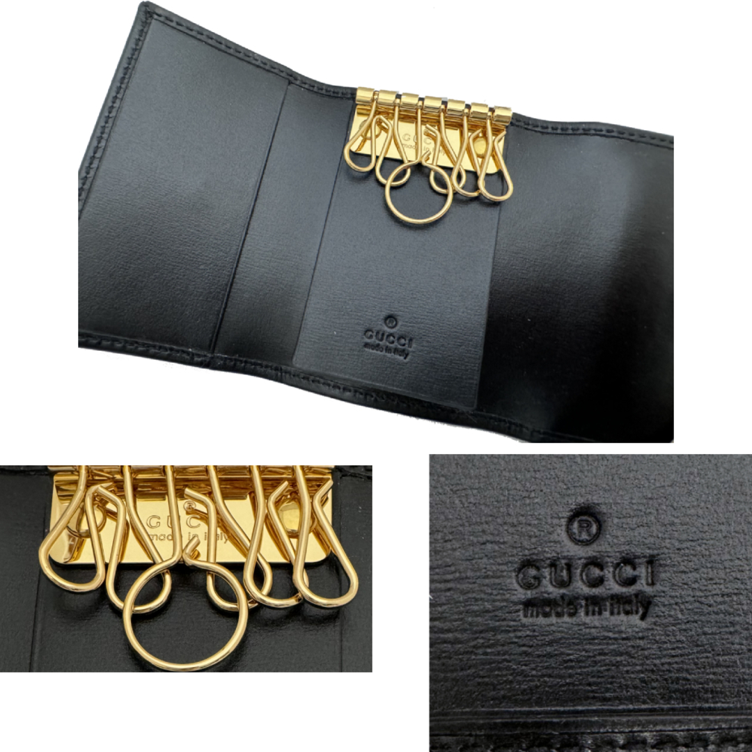 Gucci(グッチ)の新品グッチ　ホースビット　６連キーケース　黒  GUCCI レディースのファッション小物(キーホルダー)の商品写真