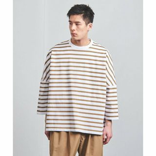 ユナイテッドアローズ(UNITED ARROWS)の【BEIGE】ボーダー 8スリーブ ワイドクルーネック(Tシャツ/カットソー(半袖/袖なし))