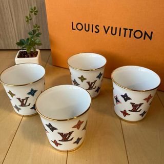 ルイヴィトン(LOUIS VUITTON)のルイヴィトン　カップセット　4ゴブレ　ポーセリン　新品未使用(グラス/カップ)