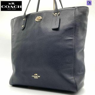 コーチ(COACH)のコーチ トートバッグ ショルダー レザー ネイビー F12184 レディース(トートバッグ)