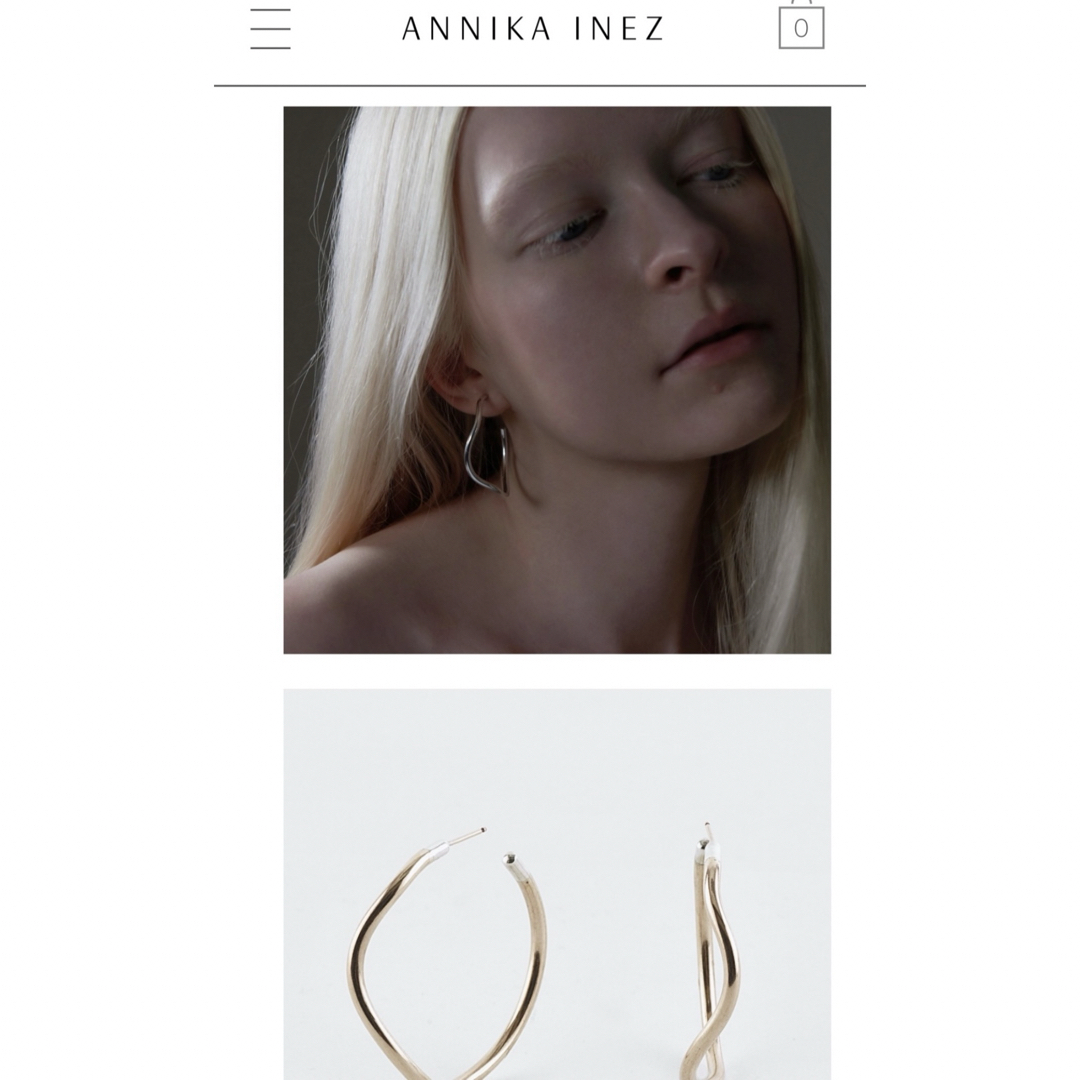 ANNIKA INEZ(アニカイネズ)のANNIKA INEZ アニカイネズwave hoop フープピアス レディースのアクセサリー(ピアス)の商品写真