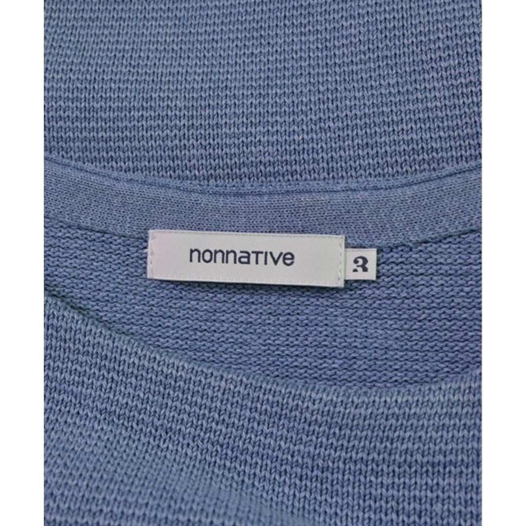 nonnative(ノンネイティブ)のnonnative ノンネイティヴ ニット・セーター 3(L位) 水色 【古着】【中古】 メンズのトップス(ニット/セーター)の商品写真