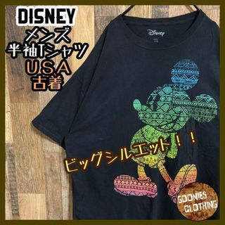 ディズニー ミッキー カラフル キャラクター Tシャツ USA古着 90s 半袖(Tシャツ/カットソー(半袖/袖なし))