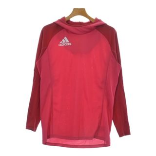 adidas アディダス Tシャツ・カットソー O(XL位) ピンクx赤 【古着】【中古】